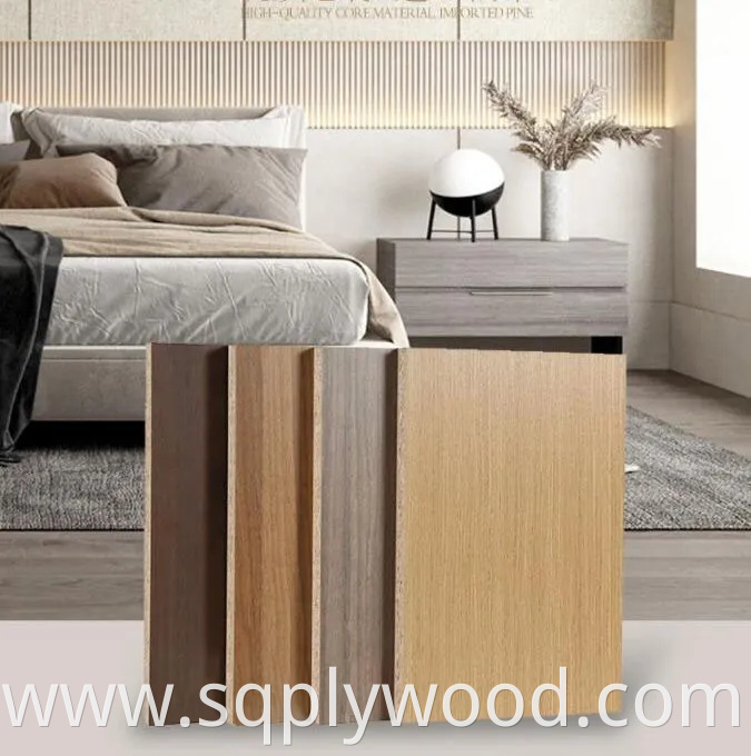 for Interior Wall Panel UV Glossy Laminated Pet Particleboard Melamine MDF